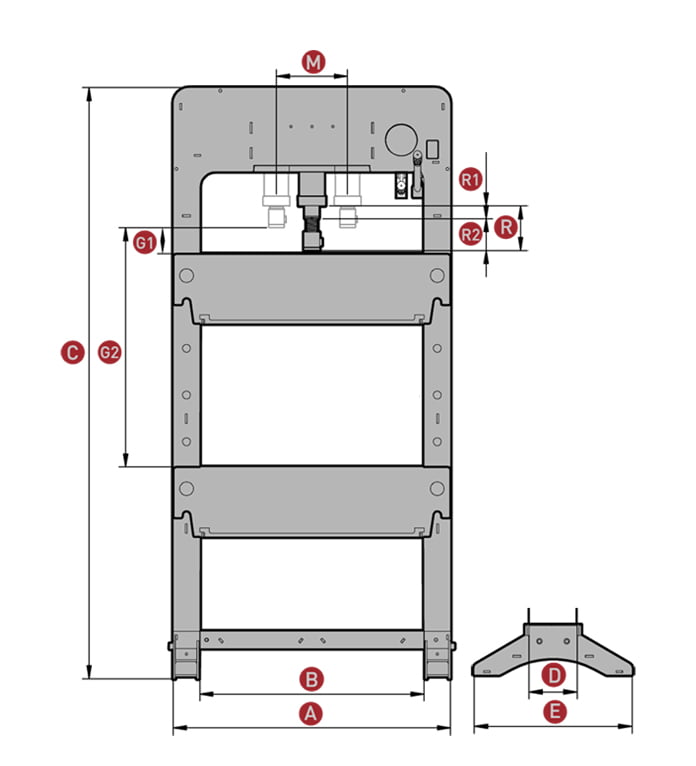 MEGA 30 Tonne Floor Mounted Press - Image 10